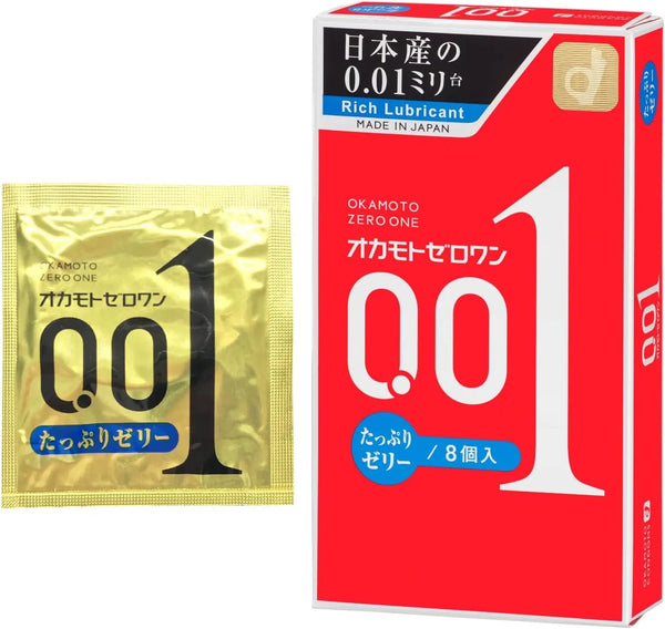 オカモトゼロワン『たっぷりゼリー』(8枚入)  カップルおすすめ 水系ポリウレタン